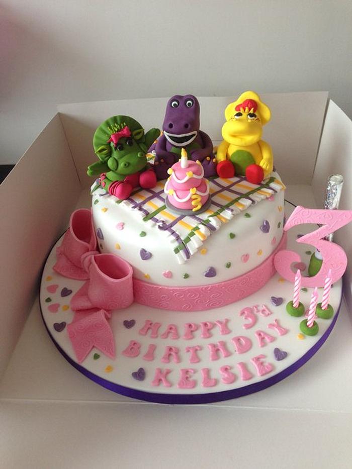 Barney theme birthday cake for Audrey's birthday party | Barney birthday  cake, Barney birthday, Barney birthday party