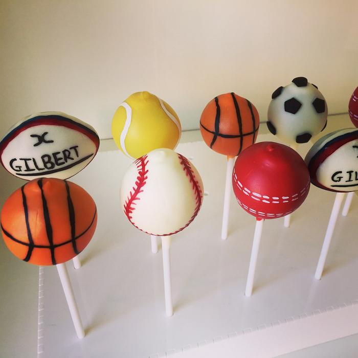 Sports ball cake pop set