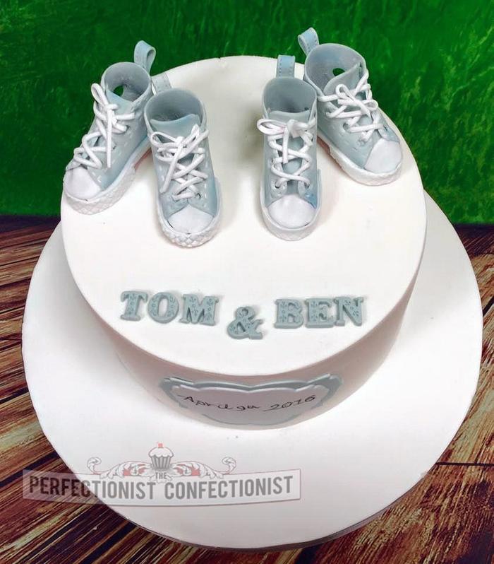 Tom & Ben - Christening Cake