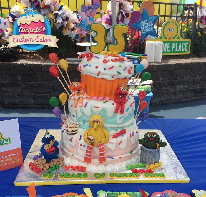 Sesame Place birthday competition cake