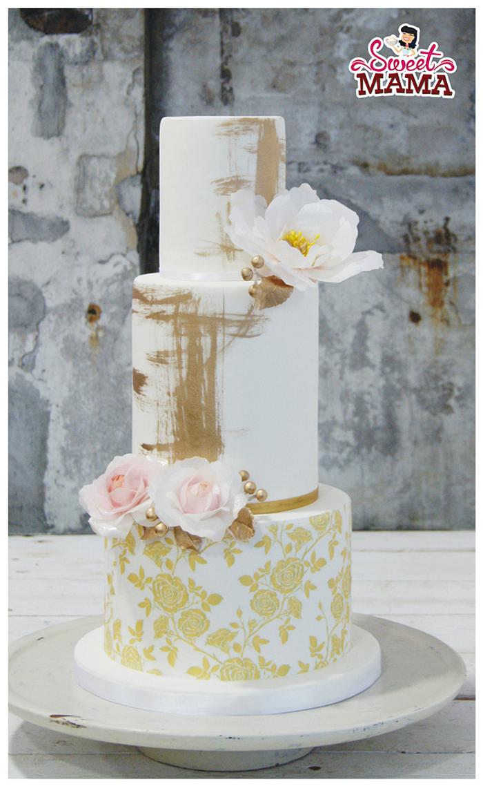 Golden Dream Wedding Cake