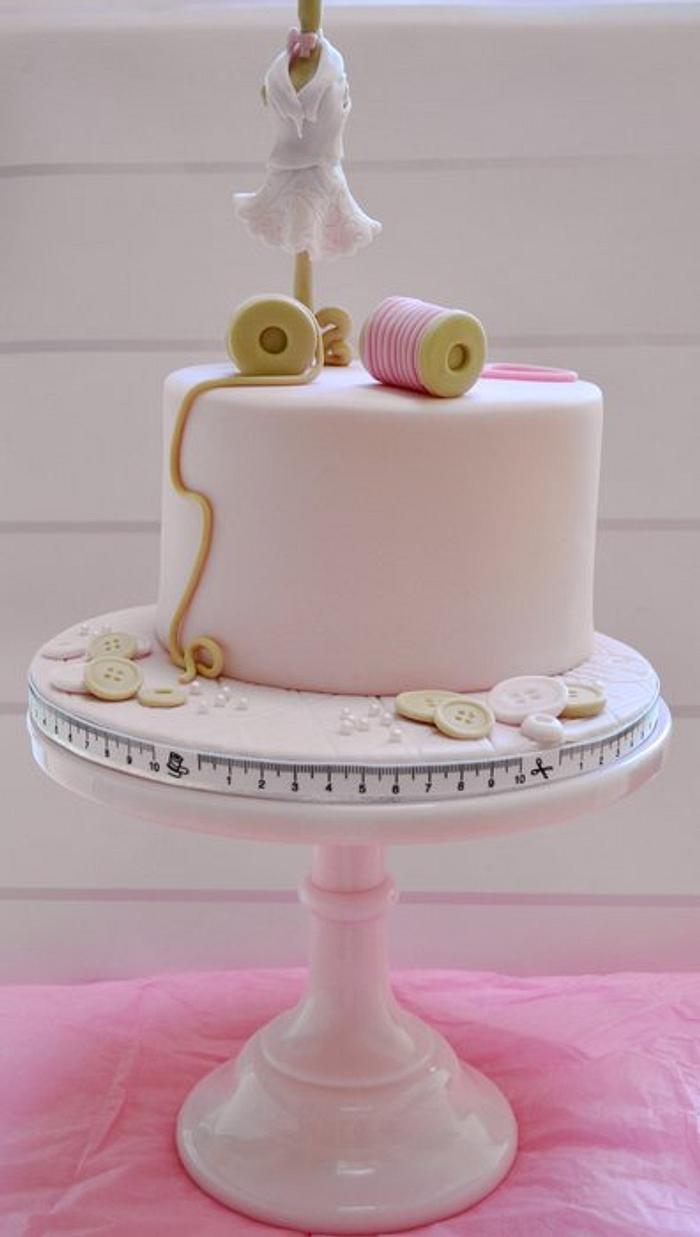Sewing themed cake