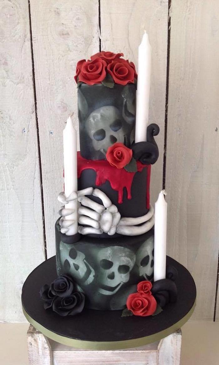 Skull Candle Cake