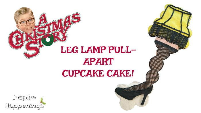 A CHRISTMAS STORY LEG LAMP CUPCAKE CAKE!