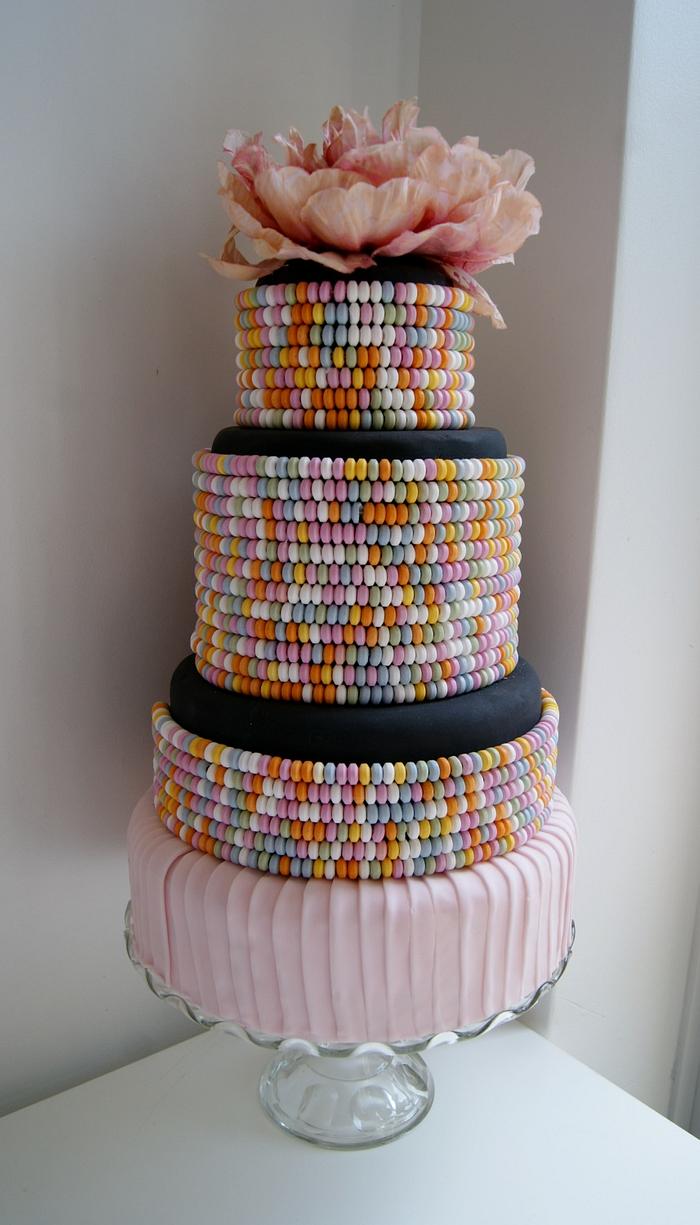 Candy necklace cake