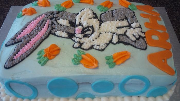 Bugs Bunny 1st Bday Cake