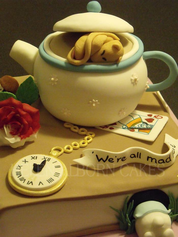 Alice in Wonderland 21st Birthday cake