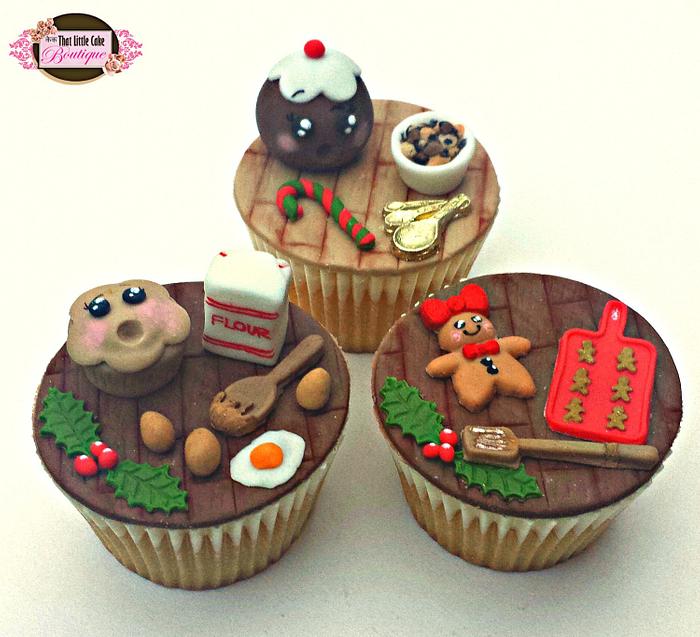 Kawaii Christmas Food Cupcakes