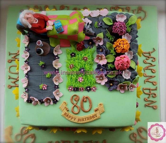 80th Birthday and Mother's Day Celebration Cake 