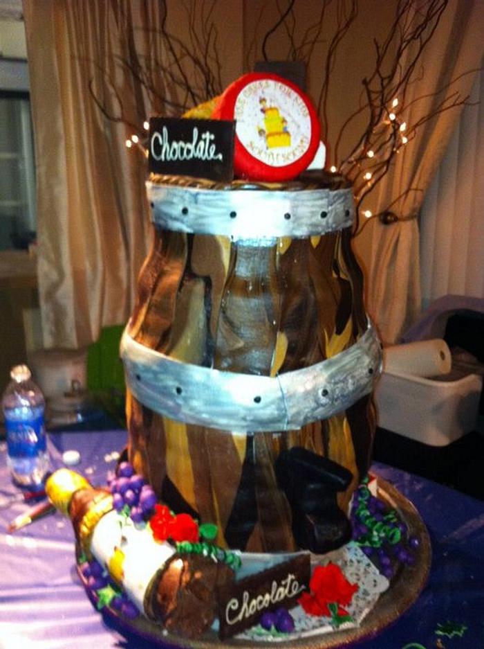 Wine Barrel Cake