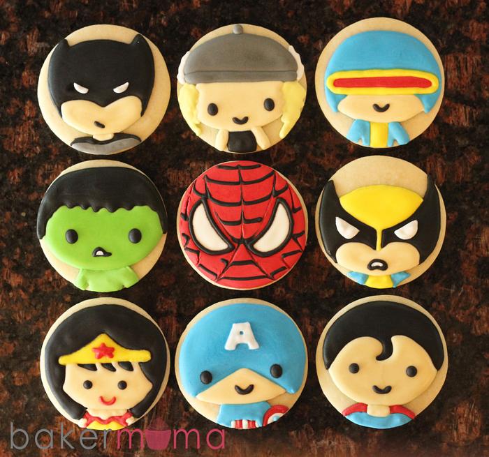 Superhero sugar cookies