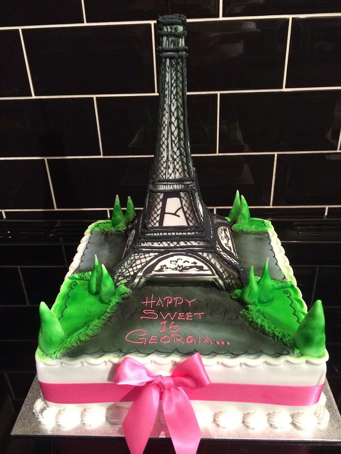 Eiffel Tiwer cake
