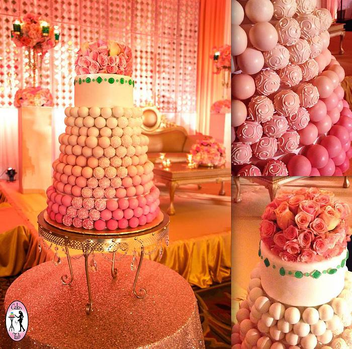 Indian cake-pop wedding cake