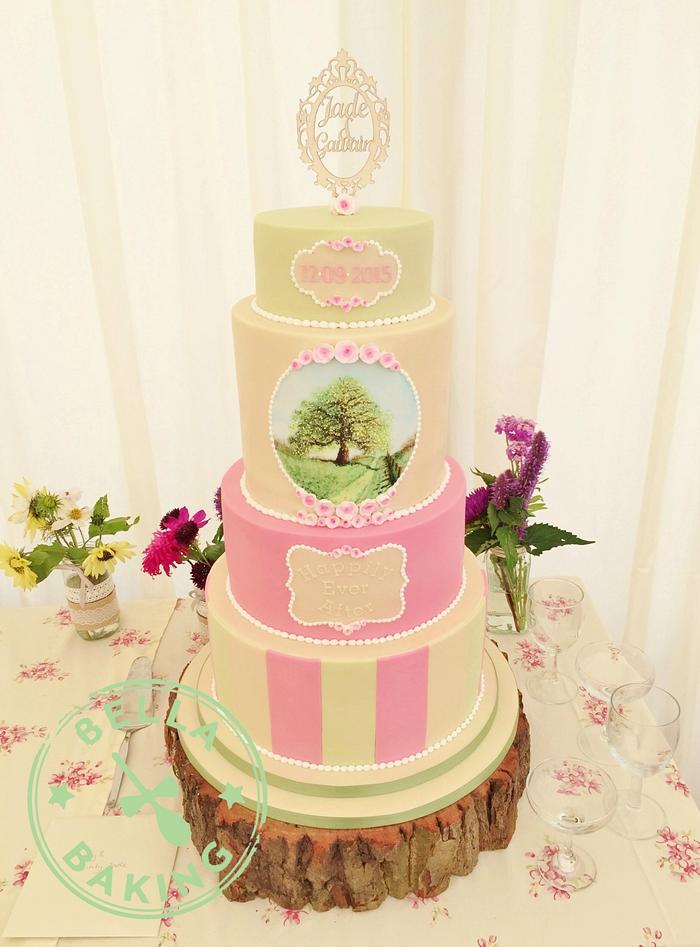 Oak tree wedding cake (For the new Mr & Mrs Ruby - my brother and his wife)