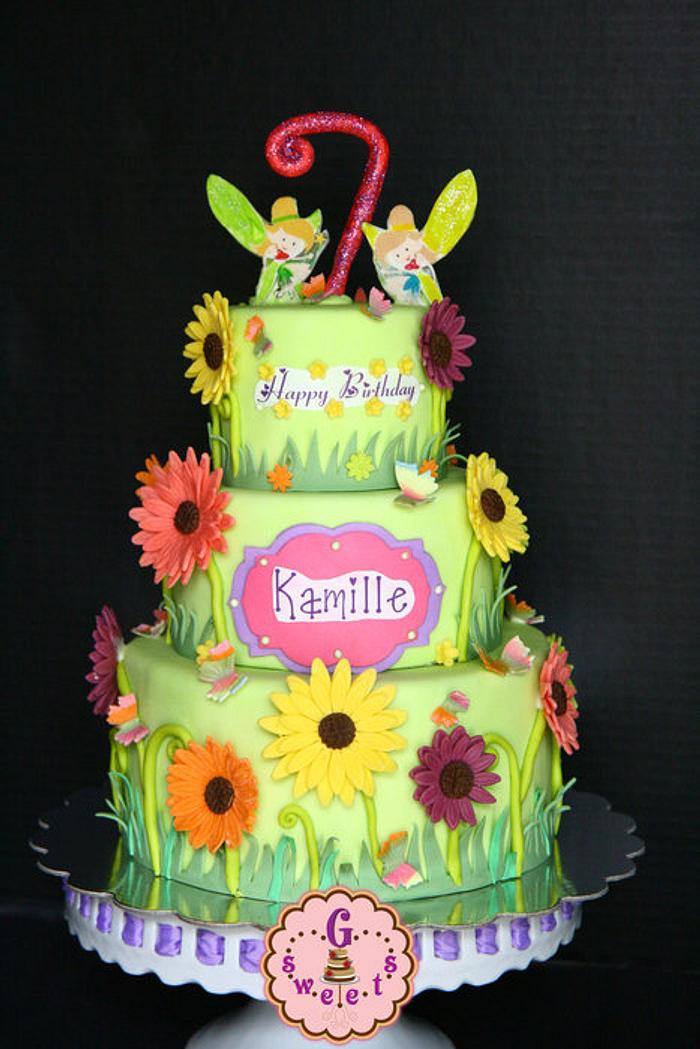 Fairy - Garden Theme Cake