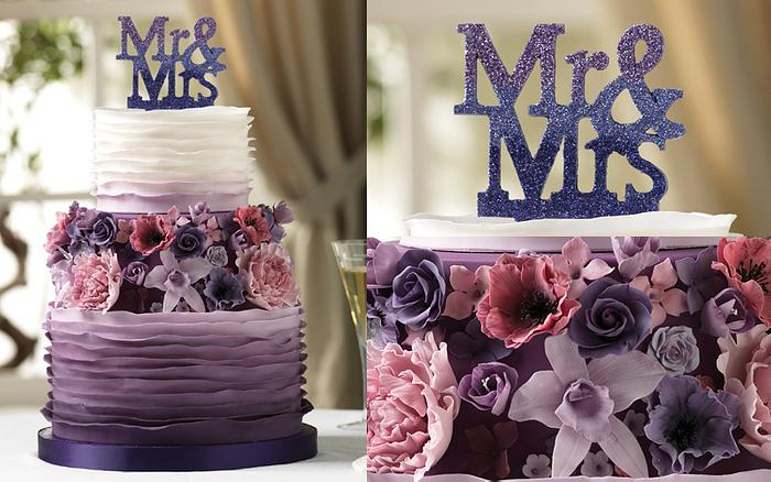 Ombre Purple Passion Wedding Cake