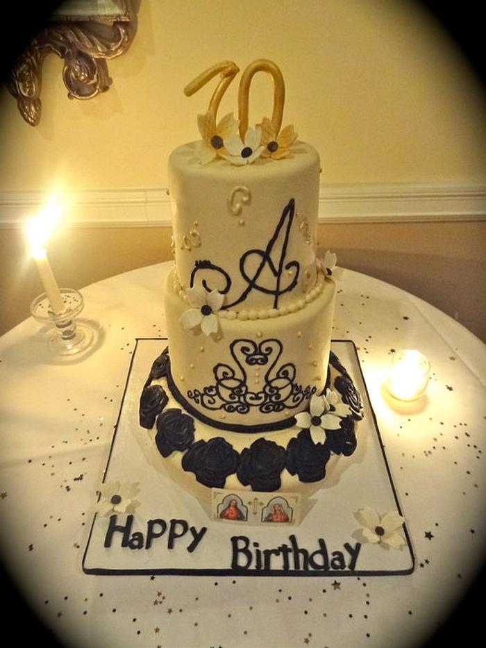 70th Birthday cake 