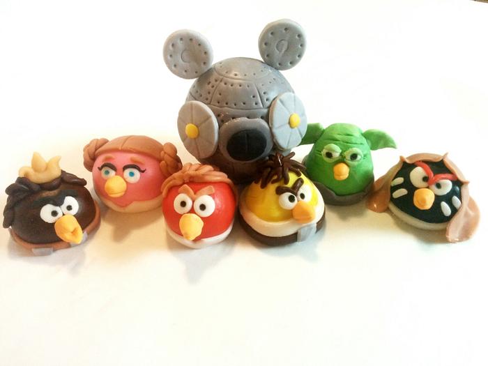 Angry bird star wars cake toppers