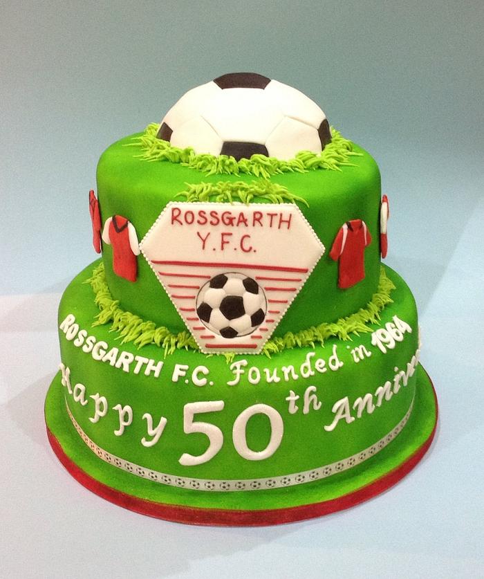 Football club anniversary cake