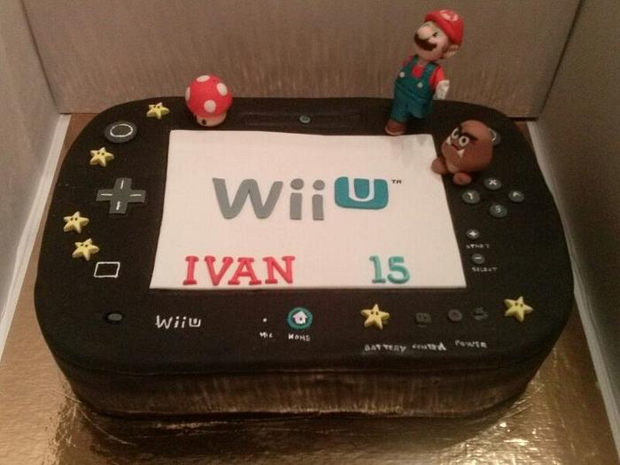 Tarta Wii U tres chocolates, Three chocolate cake Wii U