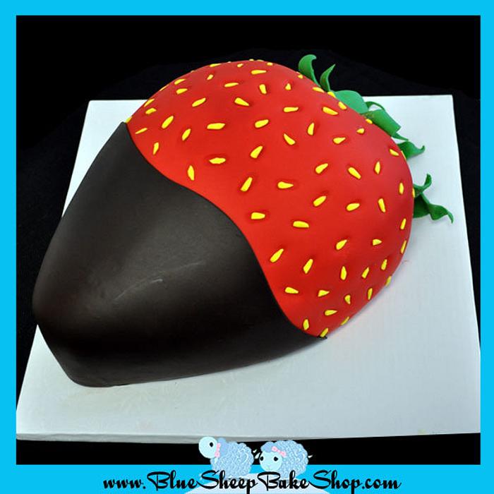 Chocolate covered strawberry cake