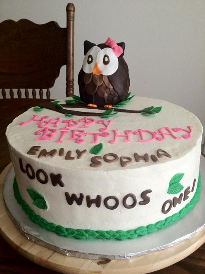 Emily's Owl Birthday cake