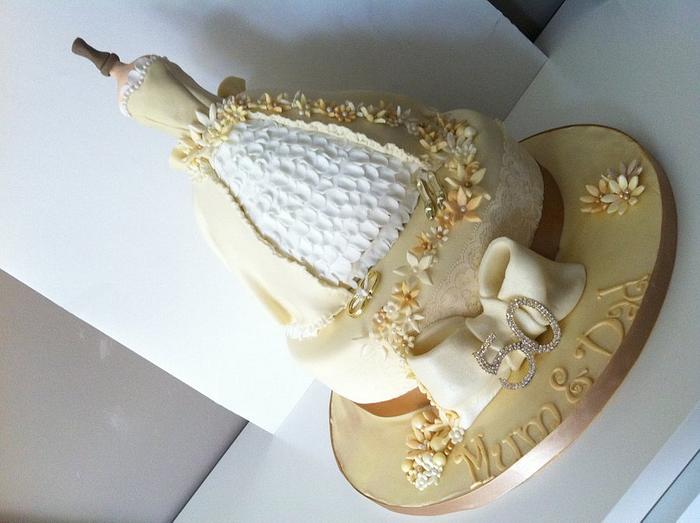 Golden Anniversary cake