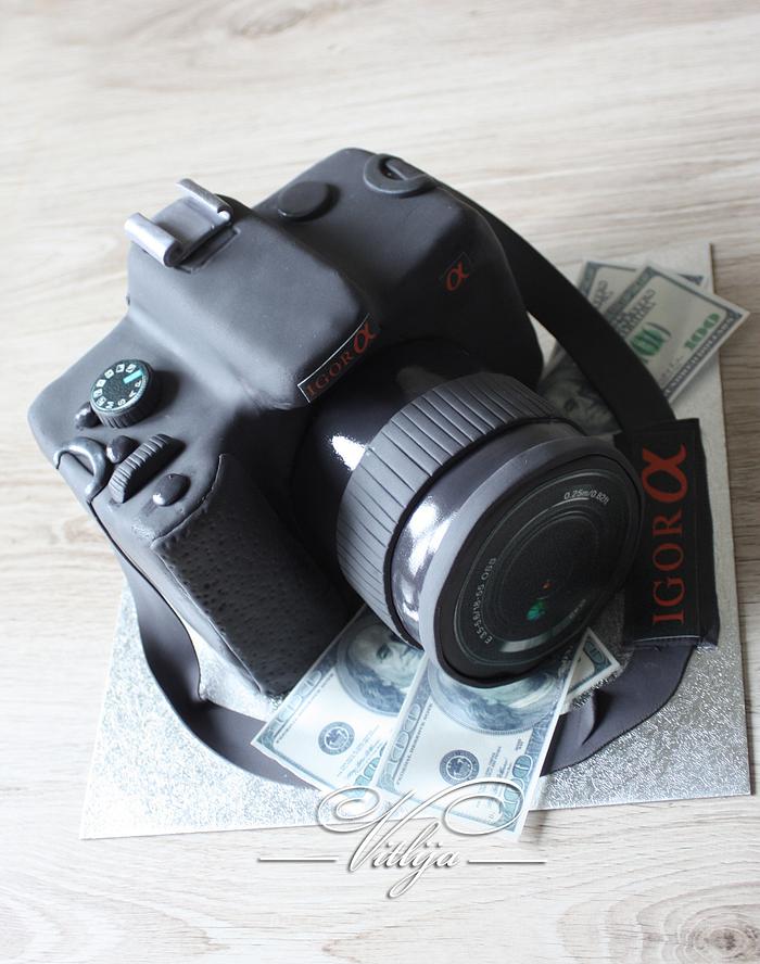 photo camera cake