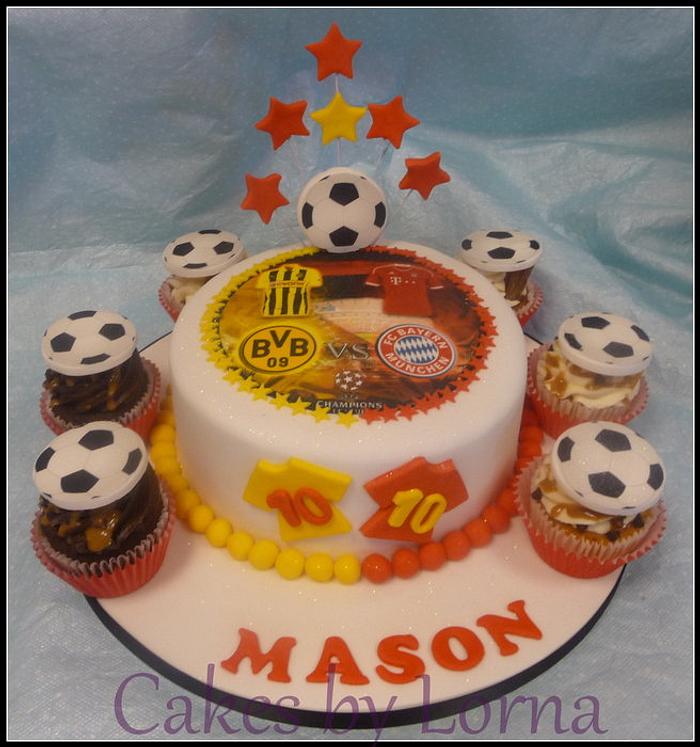 Boys Football Theme Cake Bayern Munich 