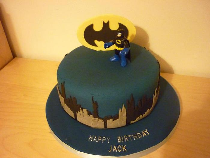 Batman themed birthday cake