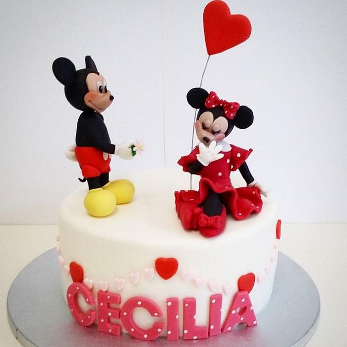 Mickey and Minnie Cake