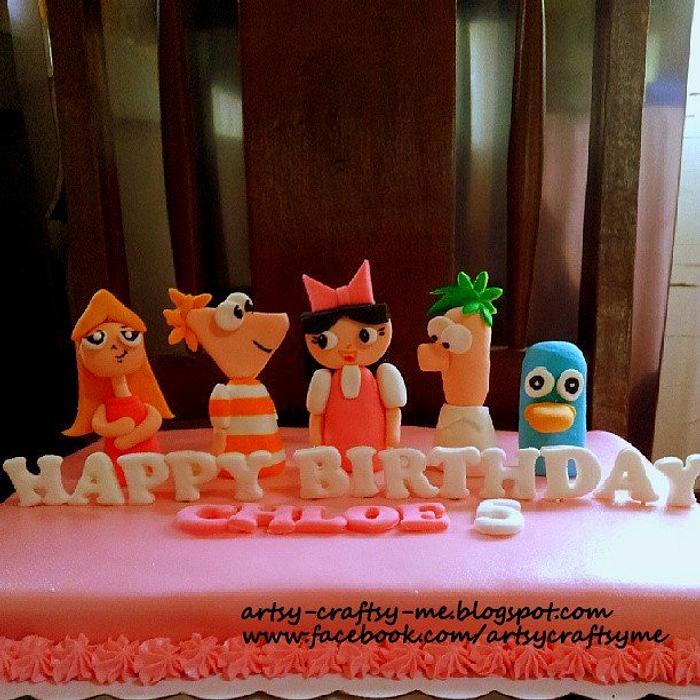Phineas and Ferb birthday cake 