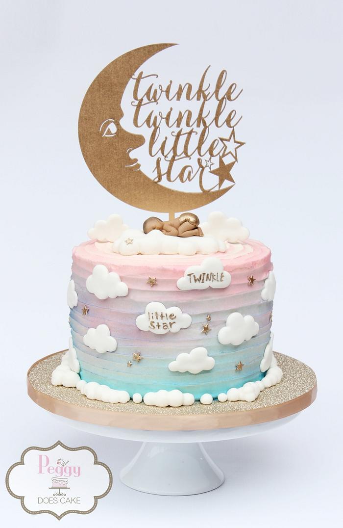 Twinkle Twinkle Little Star Reveal Cake