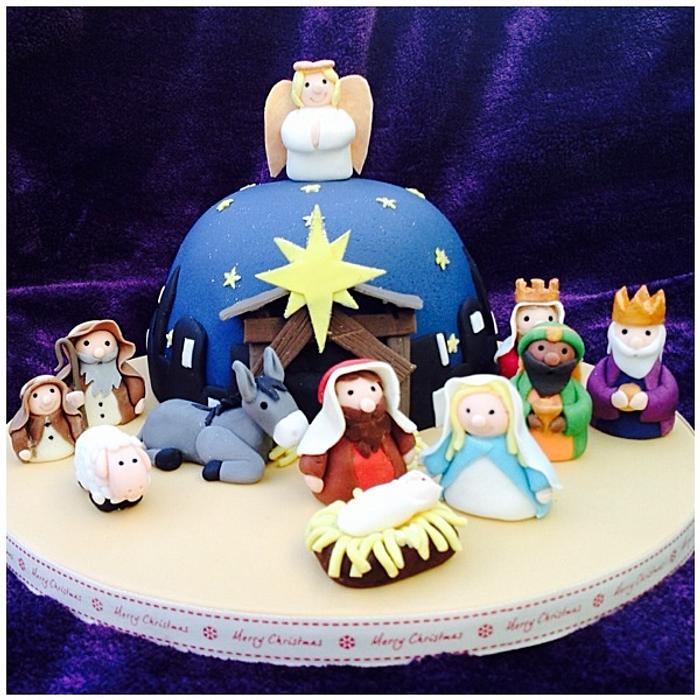 Nativity Christmas Cake