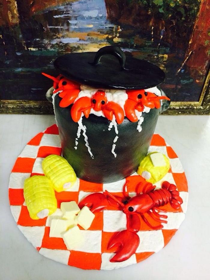 Anniversary lobster cake