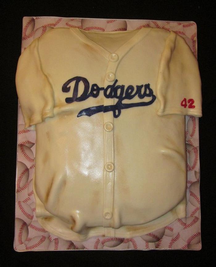Jackie Robinson Brooklyn Dodgers Jersey cake