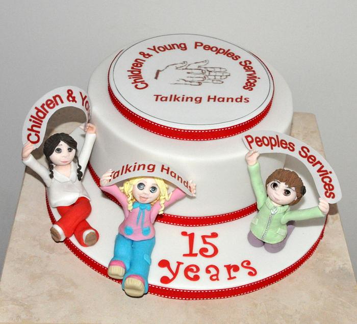 Cake for Deaf Youth Club.. Talking Hands..