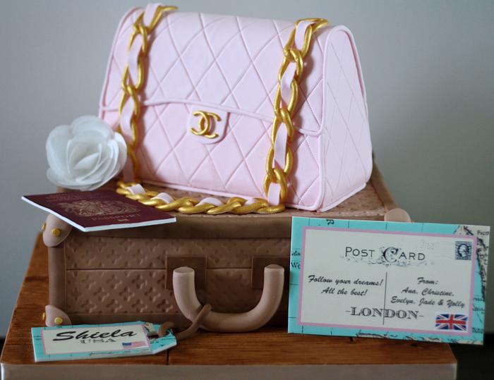 Chanel Bag and Suitcase Cake