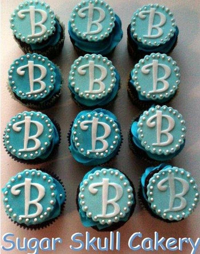 Baby Boy Blue Baby Shower Cupcakes