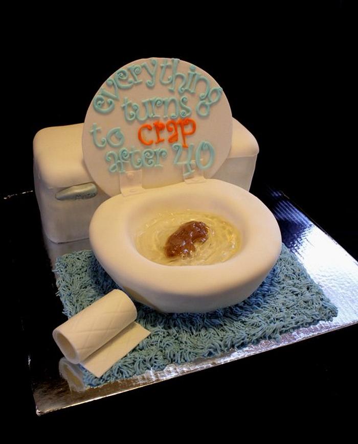 Over The Hill Toilet Cake