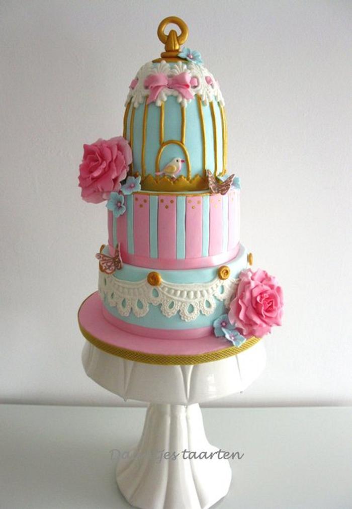 Sweet birdcage cake