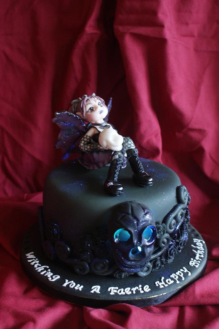 Goth Faerie Birthday cake