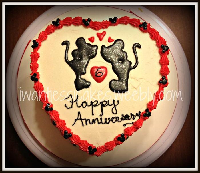 Mickey & Minnie Anniversary cake