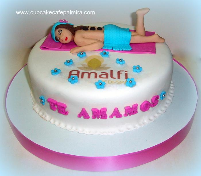 Woman in Spa cake