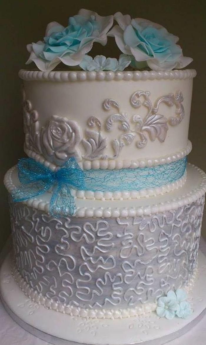 my first wedding cake 