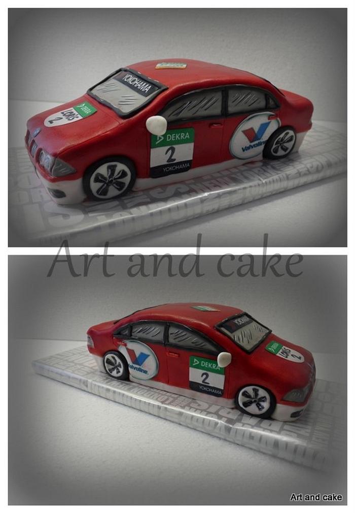 Racing car cake
