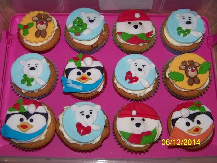 Christmas cupcakes,mix & match.