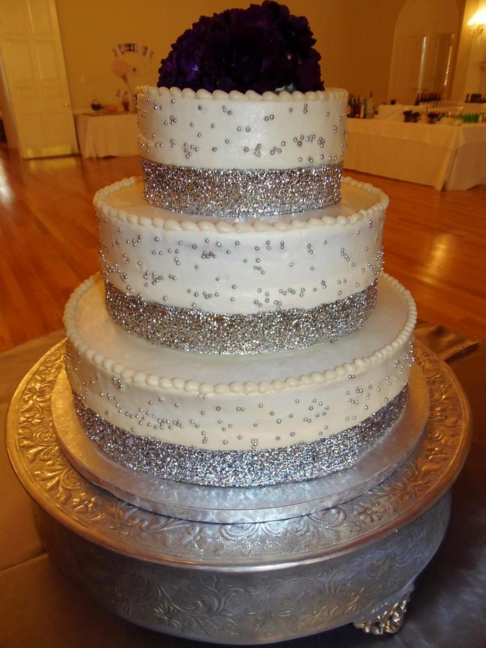 Elegant Bling wedding cake