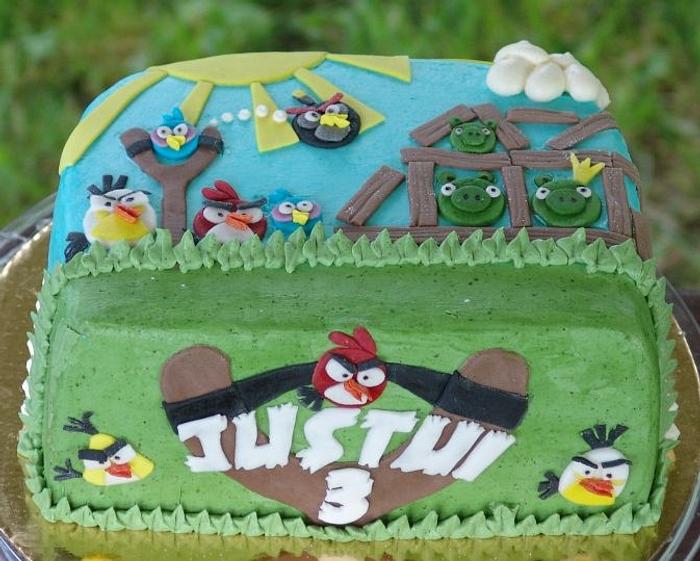 Angry birds 2D cake