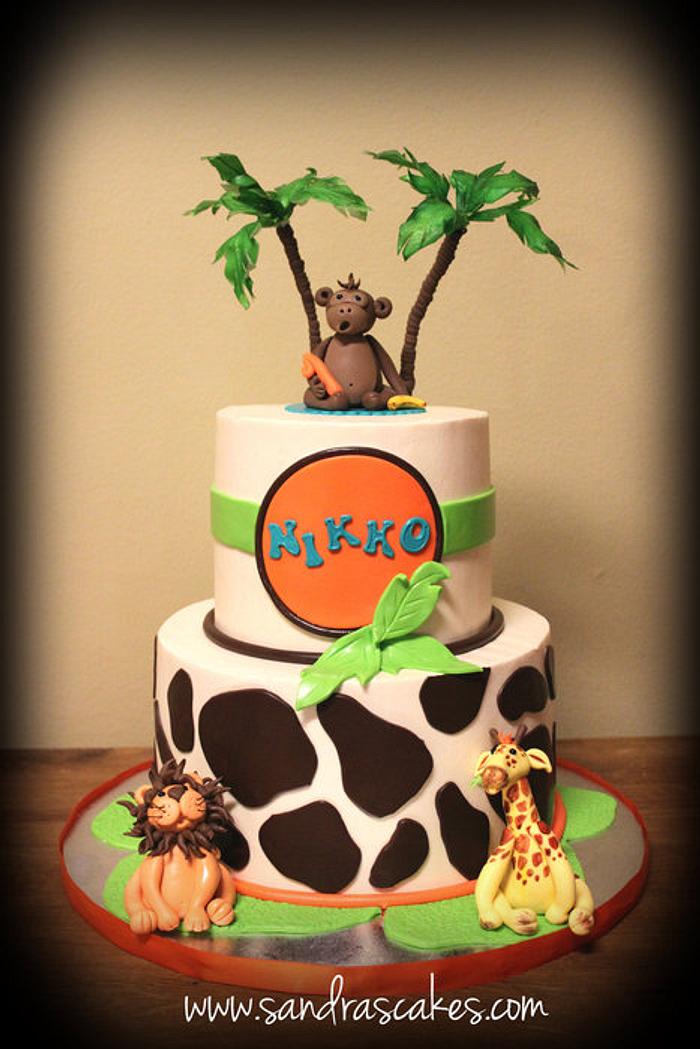Safari Themed birthday cake